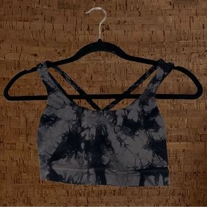 Lululemon Energy Bra Shibori in Magnum Black size 4